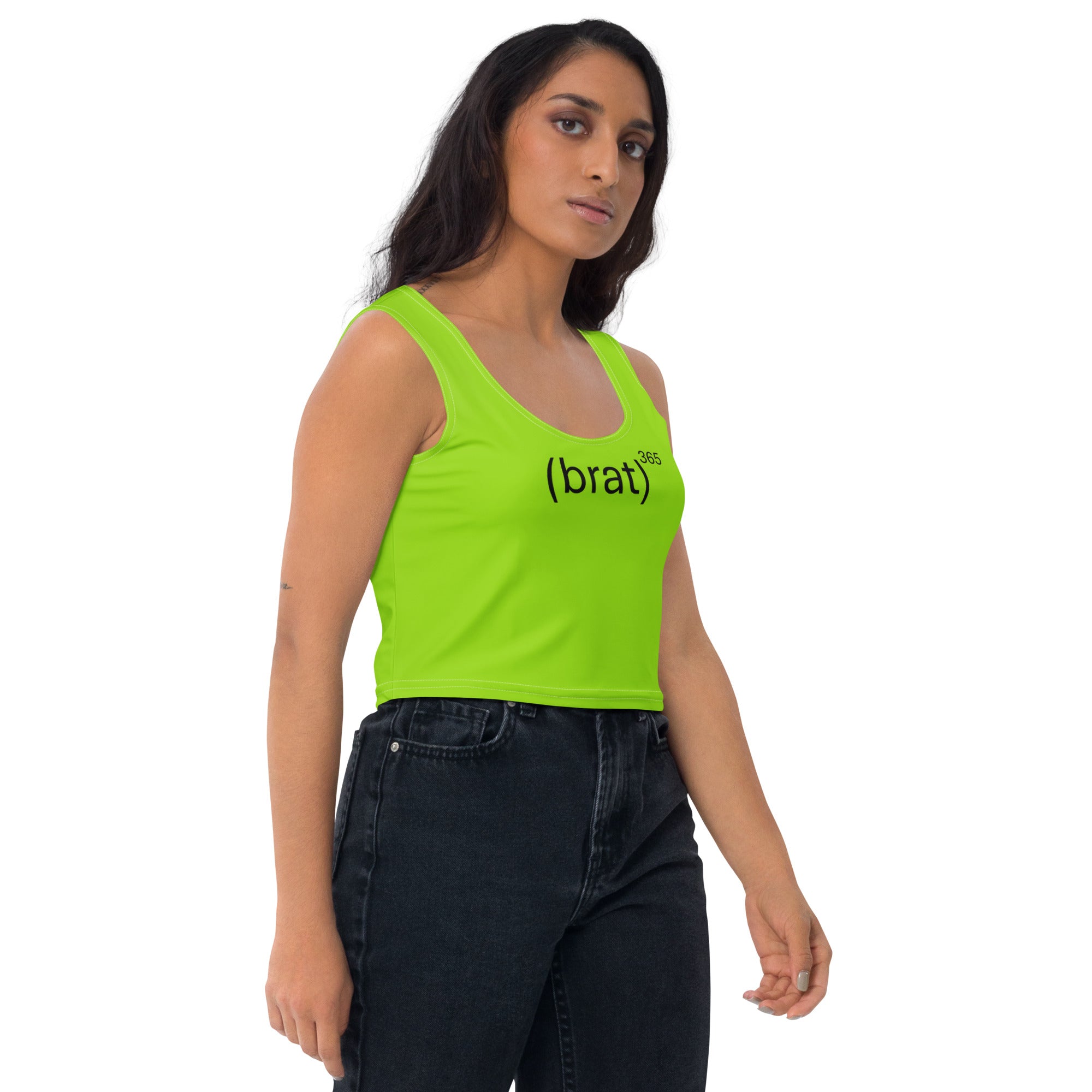 Brat Crop Tops- Sleeveless. Girls' Gym Crop Top. Party Crop Tee- Brat 365. WickedYo.